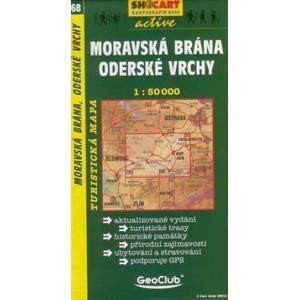Moravská brána, Oderské vrchy - mapa SHc68 - 1:50t