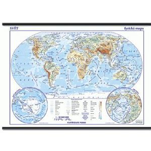 Svět - školní - obecně zeměpisný - nástěnná mapa - 1:28 000 000
