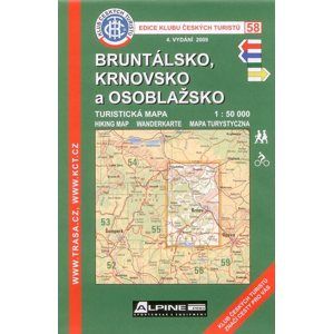 Bruntálsko, Krnovsko a Osoblažsko - mapa KČT č.58 - 1:50t