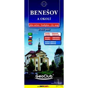 Benešov a okolí, Vlašim a okolí 1: 12 000 - plán města