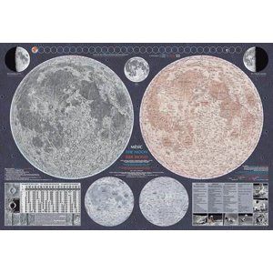 Měsíc - nástěnná mapa