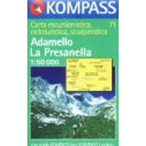 Adamello La Presanella - mapa Kompass č.71 - 1:50t /Itálie/