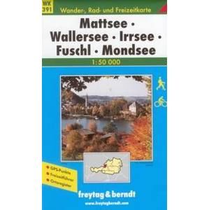 Mattsee, Wallersee, Irrsee, Fuschl, Mondsee - mapa WK391 - 1:50t /Rakousko/