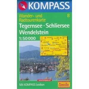 Tegernsee, Schliersee, Wendelstein - mapa Kompass  - č.8 1:50t /Německo,Rakousko/