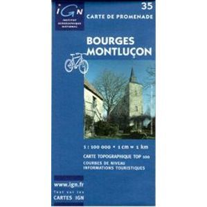 Francie- Bourges-Montlucon - mapa IGN č.35 - 1:100 000