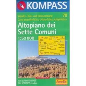 Altopiano dei Sette Comuni - mapa Kompass č.78 - 1:50t /Itálie/