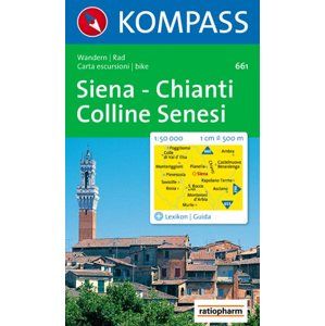 Siena, Chianti, Colline Senesi -  mapa Kompass č.661 - 1:50t /Itálie/