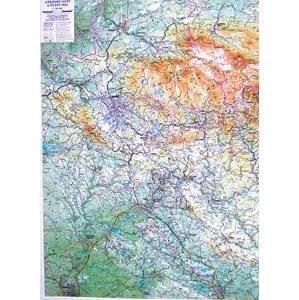 Jizerské hory, Český ráj - reliéfní nástěnná mapa - 1:66 000