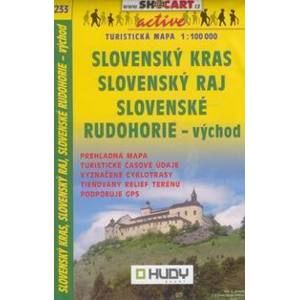 Slovenský kras, Slovenký ráj, Slovenské rudohorie -východ- mapa SHc233 - 1:100t /Slovensko/