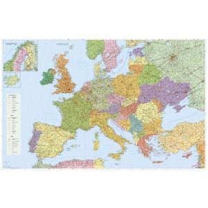 Evropa - politické rozdělení - 1:4 400 000 - nástěnná mapa /Stiefel/