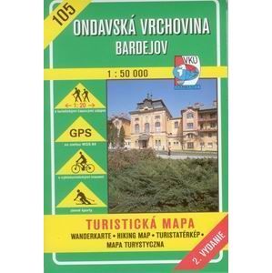 Ondavská vrchovina, Bardejov - mapa VKÚ č.105 - 1:50 000 /Slovensko/