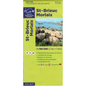Francie - St.Brieuc, Morlaix - mapa IGN č.114 - 1:100 000