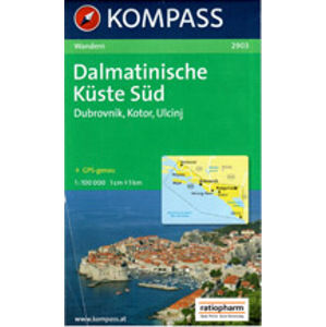 Chorvatsko - Dalmácie-jih, Černá Hora-pobřeží - mapa Kompass č.2903 - 1:100 000