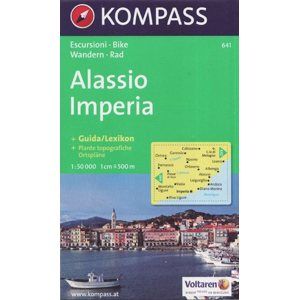 Alasio, Imperia - mapa Kompass č.641 - 1:50 000 /Itálie/
