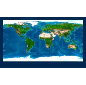 Svět - satelitní - oboustranný /noc a den/ - nástěnná mapa /ZES/
