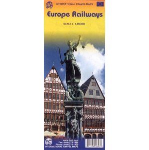 Evropa - železniční - mapa 1:3 350 000