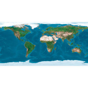 Stolní laminovaná mapa Satelitní svět