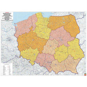 Polsko Spediční nástěnná mapa 1: 750 000