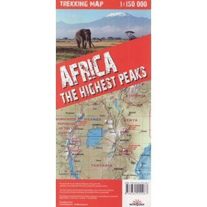 Afrika nejvyšší vrcholy trekkingová mapa 1: 150t