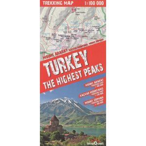 Turecko nejvyšší vrcholy - trekkingová mapa 1: 100t