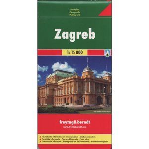 Zagreb /Záhřeb/ - plán Freytag&Berndt - 1:15t /Chorvatsko/