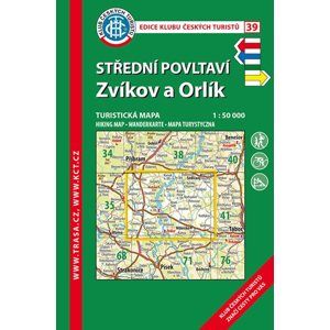 Střední Povltaví, Zvíkov a Orlík - mapa KČT č.39 - 1:50t