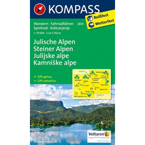 Julské Alpy  1 : 75 000 - mapa Kompass WK 2801