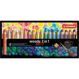 STABILO Woody Pastelky 3 v 1 ARTY line - 18 barev s ořezávátkem