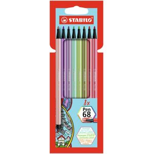 STABILO Pen 68 Vláknový fix - sada 8 barev (nové barvy)