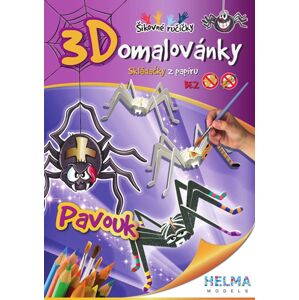 3D Omalovánky A4 Pavouk