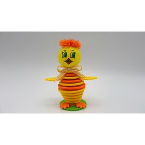 Vrstvené kuře žluto-oranžové/ figurka - sada ke složení