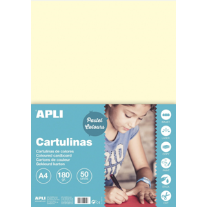 APLI sada barevných papírů, A4, 170 g, béžový - 50 ks