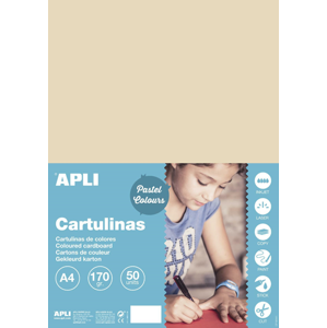 APLI sada barevných papírů, A4, 170 g, lískový ořech - 50 ks