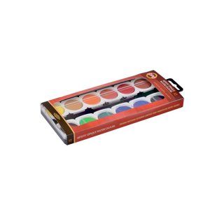 Koh-i-noor vodové barvy, umělecké krycí 12 barev, 30 mm
