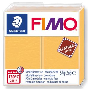 FIMO LEATHER efekt - šafránová žlutá