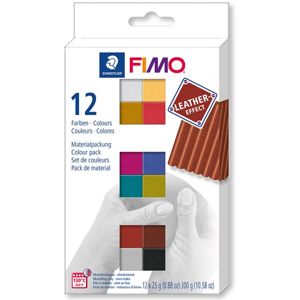 FIMO LEATHER Efekt sada - 12 barev 25 g