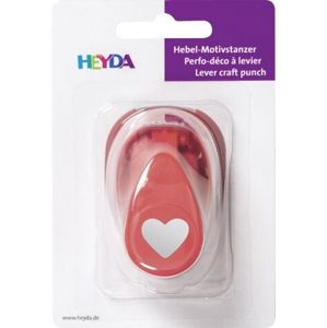 Ozdobná děrovačka na papír Heyda, 17 mm - Srdce