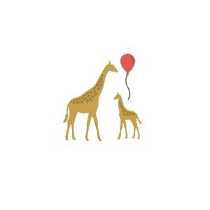 Vyřezávací kovové šablony Thinlits - Žirafy  (5ks)