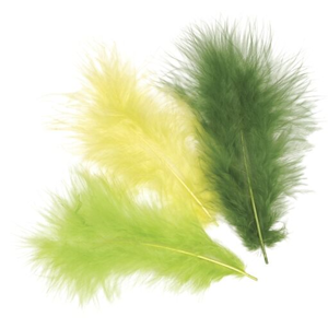 Dekorativní peříčka Marabu 4 g - odstíny zelené