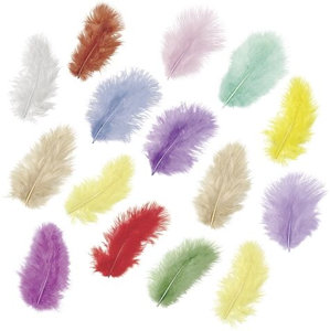 Dekorativní peříčka Marabu 4 g - mix pastelových barev