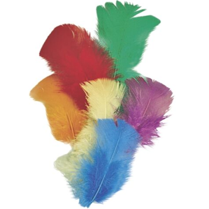 Dekorativní peříčka krocaní 16 ks, mix barev