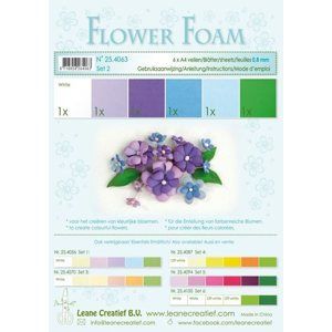 Speciální pěnová guma na výrobu květin A4 - modro-fialové barvy