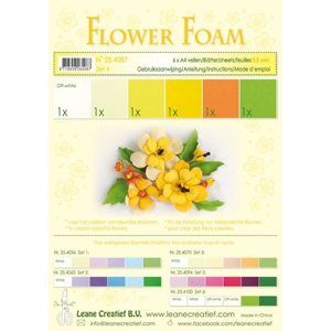 Speciální pěnová guma na výrobu květin A4 - žluté barvy