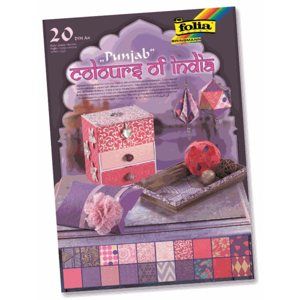 Sada papírů Barvy Indie A4 - odstíny růžové, fialové