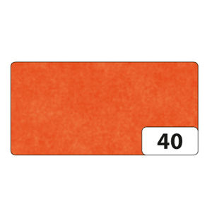 Hedvábný papír 50 × 70 cm, 20 g, 26 listů - barva oranžová