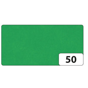 Hedvábný papír 50 × 70 cm, 20 g, 26 listů - barva zelená