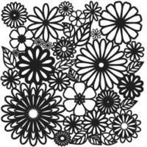 Plastová šablona - Flower Frenzy (30,5 x 30,5 cm)