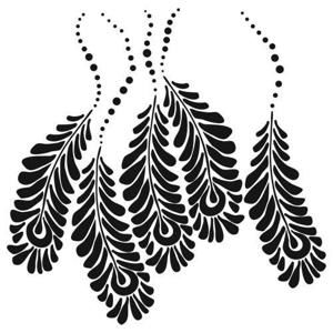 Plastová šablona - Peacock Feathers (30,5 x 30,5 cm)