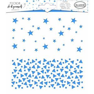 Plastová šablona Aladine - Hvězdy s trojúhelníky