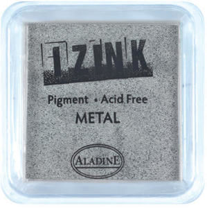 Inkoust IZINK mini, pomaluschnoucí - metalická stříbrná
